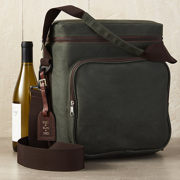 6Bottle Waxed Canvas Weekend Wine Bag Wine Enthusiast