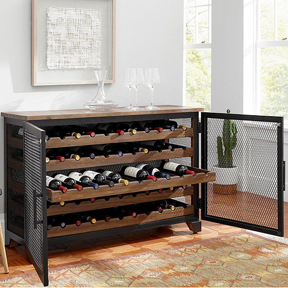 Corsica Wine Storage Locker Credenza Wine Enthusiast