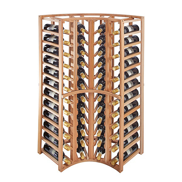 N'FINITY Stackable 4 Foot Wine Rack Curved Corner Wine Enthusiast