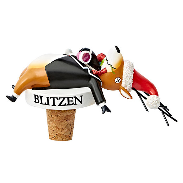 Blitzen On His Back Wine Bottle Stopper Wine Enthusiast
