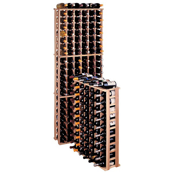 Redwood Modular Wine Rack Kit 66 Bottle Reduced Height Wine