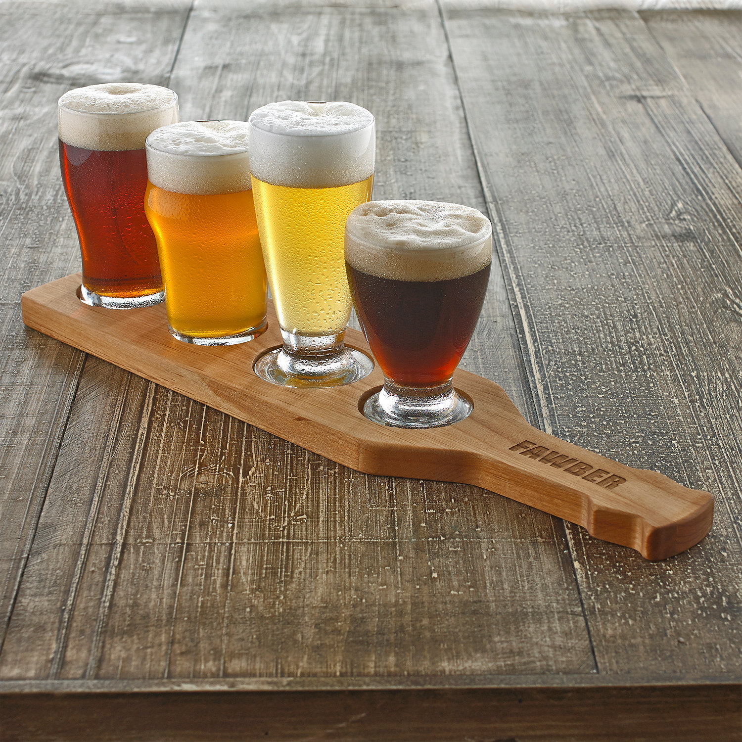Personalized Craft Beer Flight Set Wine Enthusiast Beer Flight Set Preparing Zoom