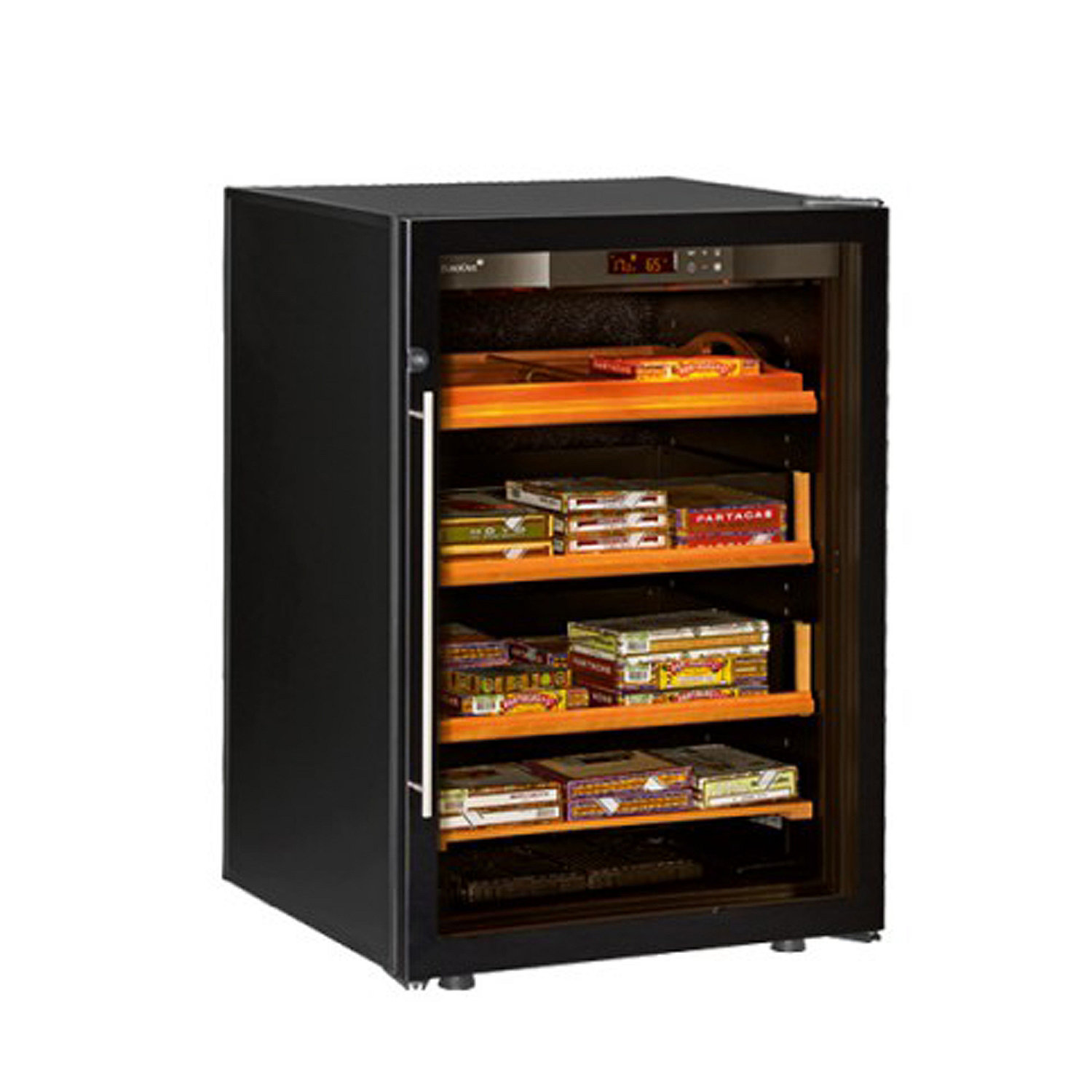 Eurocave Cigar Humidor Black Gl Door Wine Enthusiast