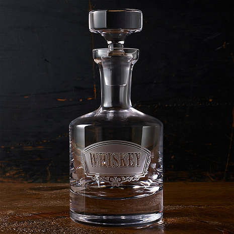 Old Fashioned Deep Etched Whiskey Decanter - Wine Enthusiast