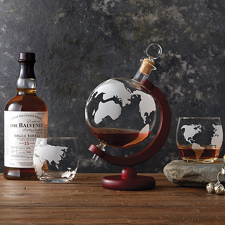 Weddings by K’Mich - wedding planning - Gift ideas for groomsmen and bestman - Etched Globe Whiskey Decanter & Glass Set