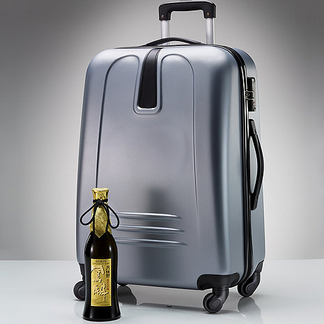 suitcase of wine